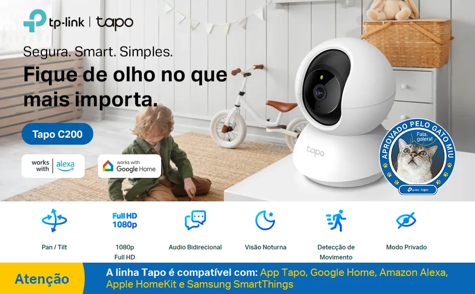 f319880e-9066-41fa-af84-f68438c2 TP-Link Tapo C200: segurança inteligente e acessível para sua casa